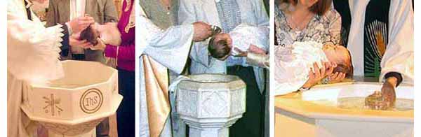 Catholic traditional way of administering Baptism
